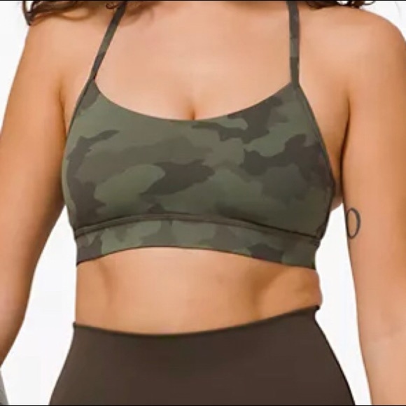 lululemon athletica Other - Lululemon🍋FLOW Y BRA-365 Camo Green Twill-4